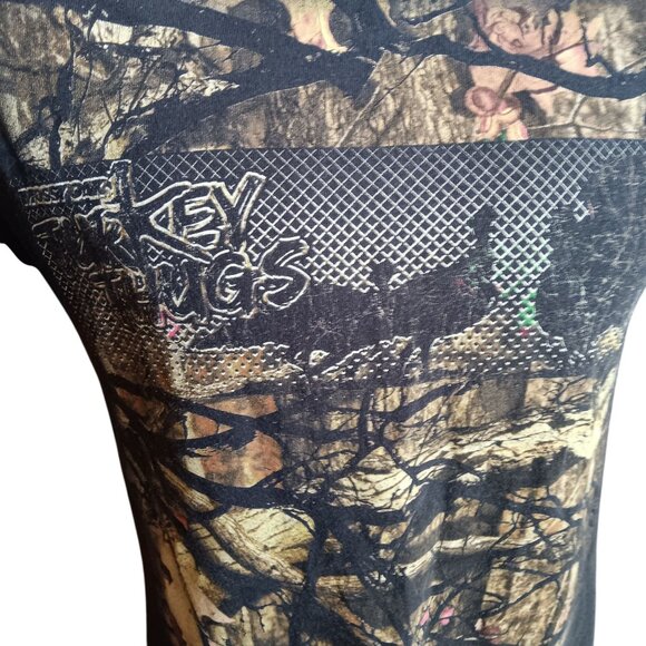 Vintage T-Shirt Medium Mossy Oak Turkey Thugs Graphic Delta Pro Weight 2 Sided - Picture 3 of 6